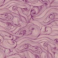 Seamless hand-drawn waves texture N14