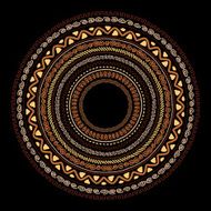 Frame with ethnic handmade ornament for your design N6