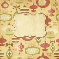 Vintage Christmas card template