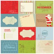 Set of Christmas Vintage Design Elements