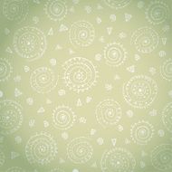 Doodle beige seamless pattern with decorative spirals