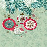 Retro Christmas Ornaments N15