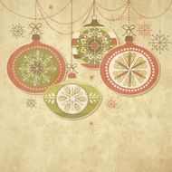 Retro Christmas Ornaments N16