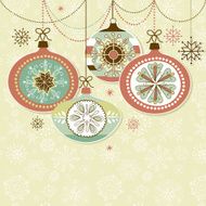 Retro Christmas Ornaments N17