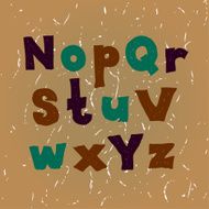 Colorful stylized Doodle Alphabet N2