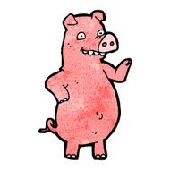 cartoon funny pig N4