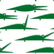 Funny green crocodile seamless pattern for your design