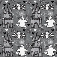 Seamless Halloween pattern N6