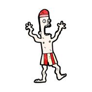 cartoon terrified swimmer N5