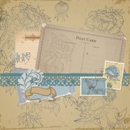 Scrapbook Postcard Background