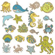 Doodle Sea Creatures