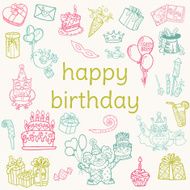 Doodle Birthday icons N4