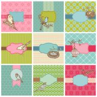 Doodled Bird Cards