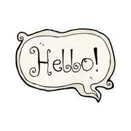 cartoon hello speech bubble N2