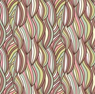 Seamless waves hand-drawn pattern N16