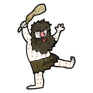 cartoon cave man N21