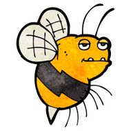 cartoon fat bumble bee N10