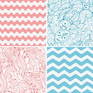 Set of abstract seamless patterns N11