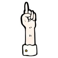 pointing hand cartoon N35