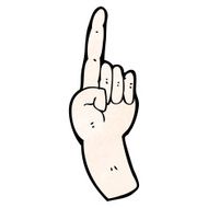 pointing hand cartoon N36