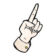 pointing hand sign