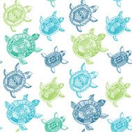 Turtle doodle pattern