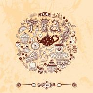 Abstract background doodle pattern N88