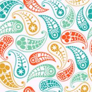 Abstract retro paisley pattern