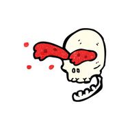gross blood squirting skull cartoon N2