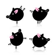 Cute piggy for your design N5
