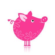 Cute piggy for your design N6