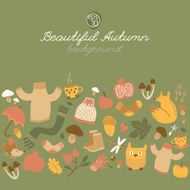 Autumn background Doodle style
