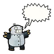 cartoon little robot N25