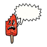 cartoon ice lolly with bite missing N3