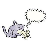 cartoon cat being sick N5