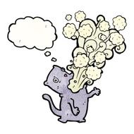 cartoon cat belching N2