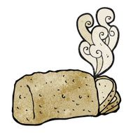 steaming hot bread cartoon N2
