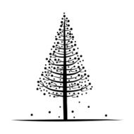 Abstract pine sketch for your design