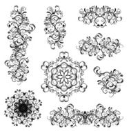 Set of floral ornaments for your design N4