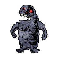 cartoon scary monster N14