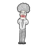 cartoon boring office nerd N2