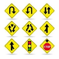 Doodle Traffic Signs Vector Icons Set N7