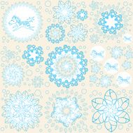 Blue flowers pattern