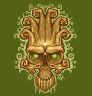 Image of skull like a tattoo