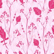 Floral pattern with flowers and leaves