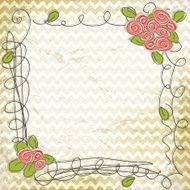 Vector floral doodle frame N3