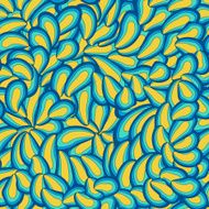 Abstract hand-drawn petal pattern