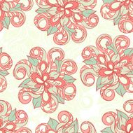 pattern with orange flowers