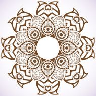 Hand drawn round ornamental element N2