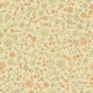 Flower Doodle Seamless Pattern Vector